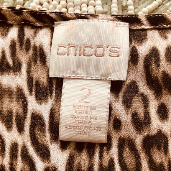 💙 Chico’s 🐆 Leopard cold shoulder long sleeve💙 - Picture 7 of 8